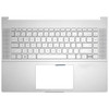 Laptop PalmRest&Keyboard For HP Envy 16-H0000 16-H1000 16T-H0000 16-H0000TX 16-H1023DX 16-H0011NR 16-H1055CL N12772-001 with backlit United States US Silver