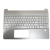 Laptop PalmRest&Keyboard For HP 15-DY0000 15-EF0000 15S-EQ0000 15S-FQ0000 L63578-001 fingerprint reader version without backlit United States US Silver New