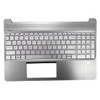 Laptop PalmRest&Keyboard For HP 15-DY0000 15-EF0000 15S-EQ0000 15S-FQ0000 L63578-001 fingerprint reader version without backlit United States US Silver New