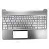 Laptop PalmRest&Keyboard For HP 15-DY0000 15-EF0000 15S-EQ0000 15S-FQ0000 L63579-001 fingerprint reader version with backlit United States US Silver New