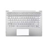 Laptop PalmRest&Keyboard For HP Pavilion X360 14-CD1015TX 14-CD1033TX 14-CD1034TX 14-CD1035TX 14-CD1036TX 14-CD1037TX 14-CD1038TX United States US with backlit Silver
