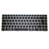 Laptop Keyboard For Schenker Slim 14 L19 Germany GR Black With Silver Frame With Backlit New