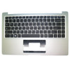 Laptop PalmRest&keyboard For GoBook N1410 Silver Top Case United States US Black keyboard