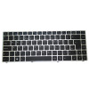 Laptop Backlit Keyboard For BTO X·BOOK 14CL76 P641RE United Kingdom UK Black With Silver Frame New