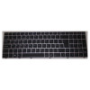 Laptop Keyboard For BTO V•BOOK 15CL07 W950TU United Kingdom UK Black With Purple Frame New
