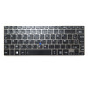 Laptop Keyboard For Toshiba For Portege Z30-E-10Q Z30-E-10R Z30-E-10X Z30-E-114 Z30-E-12M Z30-E-12T Z30-E-138 Z30-E-13J Z30-E-13M Z30-E-15LL Belgium BE Black With Gray Frame With Backlit&Pointing