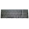 Laptop RGB Backlit Keyboard For CLEVO NJ55AU NJ55PU NJ56AU NJ56PU NJ70AU NJ70CU NJ70LU NJ70MU NJ70PU NJ70ZU NJ75AU  United States US Silver Frame New