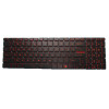 Black Used 99% New Laptop Backlit Keyboard Red Word For MSI GT62VR 6RD 6RE 7RD 7RE English US No Frame