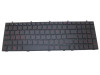 Laptop Keyboard For Cjscope JX-155CR JX-173CR SX-550 SX-570 W350ET W370ET United States US With Black Frame And Backlit (Red Words) Send Traditional Chinese TW Stickers