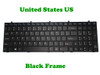 Laptop Keyboard For CLEVO W370ET MP-13H83U4J4309 6-80-W67C0-010-1 U.S.English International UI With Black Frame And Backlit