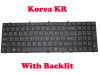 Laptop Keyboard For CLEVO W370ET MP-13H83K0J4301 6-80-W6700-110-1G Korea KR With Black Frame And Backlit
