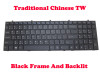 Laptop Keyboard For CLEVO W370ET MP-13H83RC-J4301 6-80-W6700-020-1G Traditional Chinese TW With Black Frame And Backlit