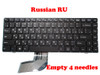 Laptop Keyboard For Jumper For EZbook X4 K621US JM300-2 YJ-485 14 Inch Russian RU Black Empty 4 Pins