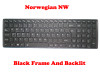 Laptop Keyboard For Gigabyte P37K P37K V3 P37X V4 P37X V5 P37X V6 P37X V6-PC4D P37X V6-PC4K4D Norwegian NW With Black Frame And Backlit