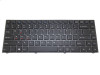 Laptop Keyboard For CLEVO P640 MP-13C26USJ4303 6-80-P6400-011-1 United States US With Grey Frame And Backlit