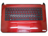 Laptop PalmRest&keyboard For HP 14-D000 Red C Shell 747284-031 1A32FTT00600G With Black Keyboard United Kingdom UK