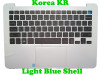 Laptop Blue PalmRest+Black Keyboard For LG 13Z940 13Z940-G 13Z940-L 13Z940-M LG13Z94 HMB8130ELA13 White Korea KR With Touchpad