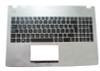 Laptop Palmrest&Keyboard For ASUS N56 N56J N56V N56JR N56JK N56JN N56VM N56VJ N56VM 9Z.N8BBU.K1B 0KN0-M32BR23 0KNB0-6621BR00 Silver C Shell With BR Brazilian Black Keyboard With Backlit No touchpad
