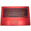 Laptop Palmrest For SONY For VAIO VPC-SA VPCSA Series 9Z.N6BBF.10N 024-4123-8024-A red with Nordic NE black keyboard backlit&touchpad upper case used