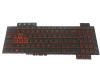 Laptop Keyboard For ASUS FX80 FX80G FX80GE FX80GM FX80GD United States US With Red Backlit Black