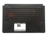 Laptop Palmrest&Keyboard For ASUS FX705 FX705GE FX705DY FX705GD United States US With Red Backlit Black VER2