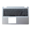 Laptop Palmrest For DELL Inspiron 15 5584 0DFX5J DFX5J Silver With US Black Keyboard Upper Case Used