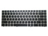 Laptop Keyboard For CLEVO P640 MP-13C23USJ43061 United States US Silver Frame And Backlit