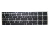 Laptop Keyboard For Gigabyte P35G V2 P35G V2-5 P35K P35K V3 P35W V2 P35W V3 P35W V4 P35W V5 United Kingdom UK/GB With Silver Frame  And Backlit