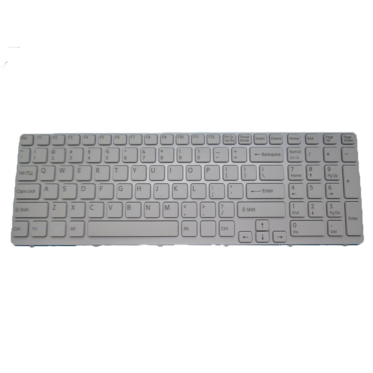 Laptop Keyboard For Sony For Vaio Sve15 Series Mp 11k73us 920w English Us White With Frame New 6651