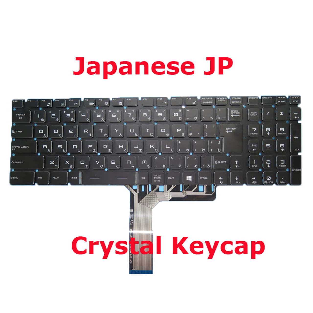 Laptop Keyboard For MSI GS60 GS70 MS-1775 1776 1781 1782 1783 1784 1785  1792 1794 1795 1799 179B 17A1 Japan JP With Crystal Keycap & Without Frame  - Linda parts