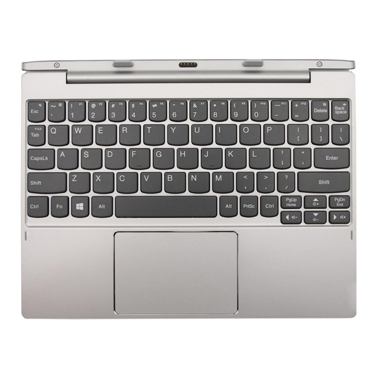 2-in-1 Tablet Laptop PC Docking Keyboard For Lenovo Ideapad Miix 320-10ICR  325-10ICR Tablet English US 5N20P20566 5N20N61767 Silver New