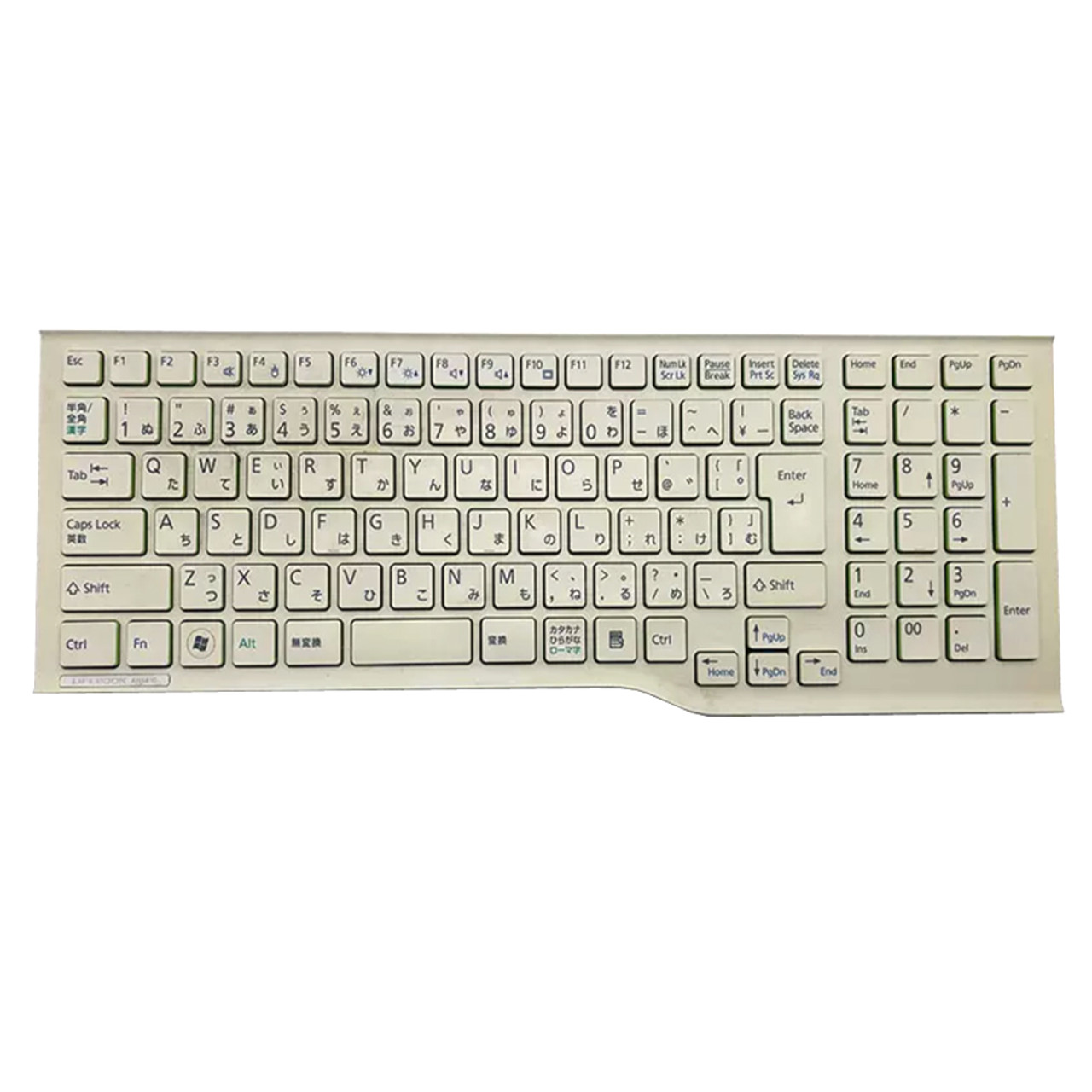 Laptop Keyboard For Fujitsu LifeBook AH53/E AH53/EA AH53/G AH53/GA AH53/H  Japanese JP JA White With Frame Used