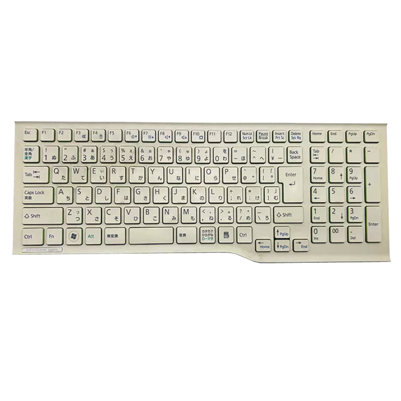 Laptop Keyboard For Fujitsu LifeBook AH50/HN AH52/ENA AH52/GA AH53/J AH53/K  AH54/E AH54/G AH54/GN AH54/H Japanese JP JA White With Frame Used