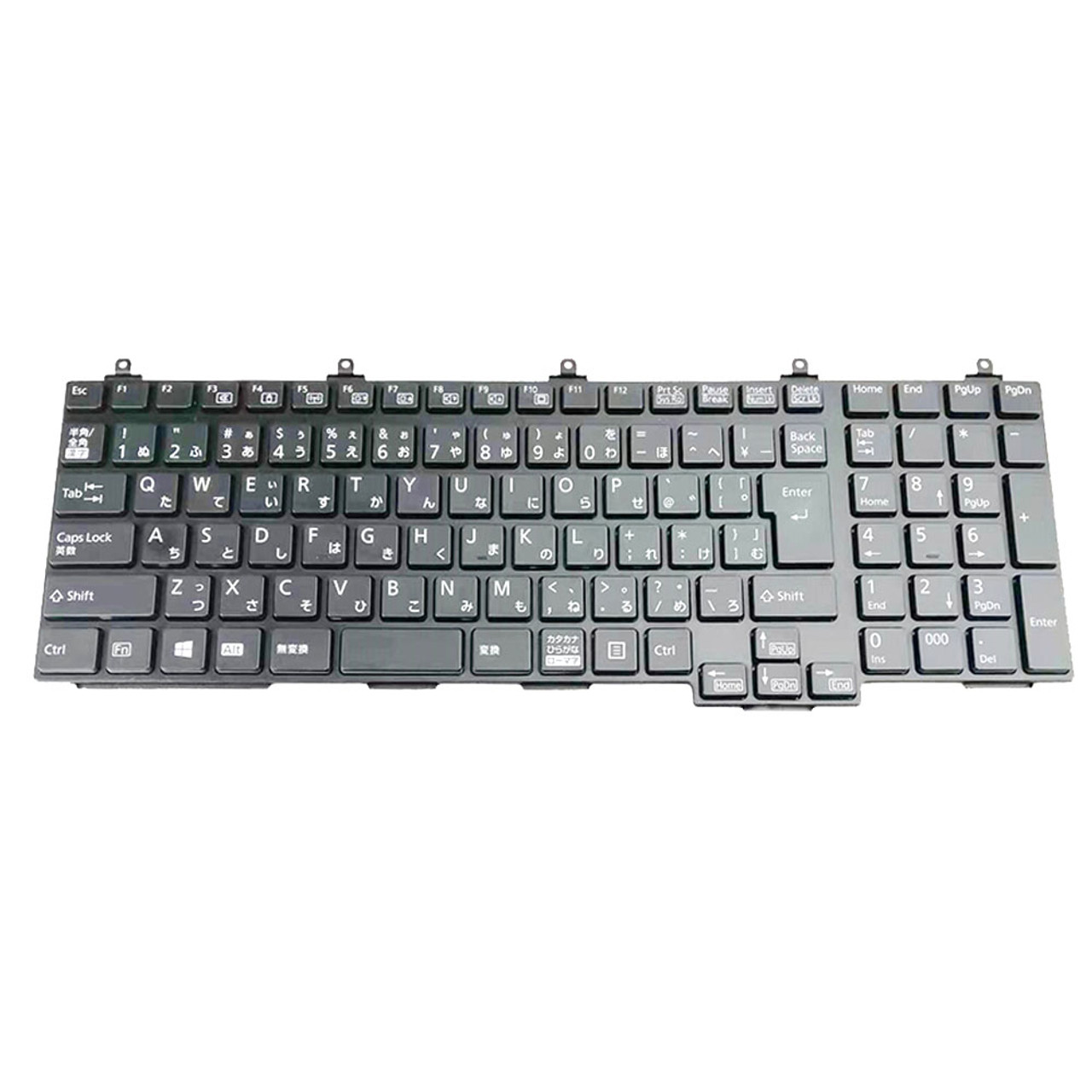 Laptop Keyboard For Fujitsu LifeBook A553/G A553/GW A553/GX A553/H A553/HW  A553/HX Japanese JP JA Black With Numeric Keyboard Used