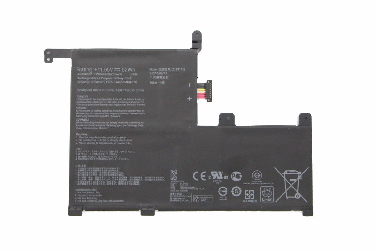 Batteria 11.55V 47Wh Batteria Compatibile Con ASUS C31N1620 3ICP5/70/81 C31POCH 11.55V Batteria Li-Ion 4210 MAh Con Certificazioni CE RoHS - 5