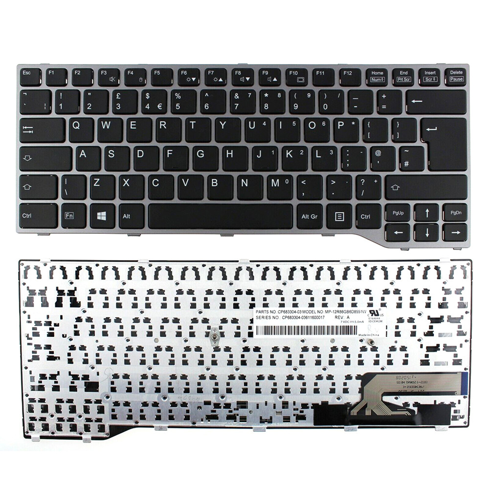 Laptop Keyboard For Fujitsu LifeBook T725 T726 United Kingdom UK