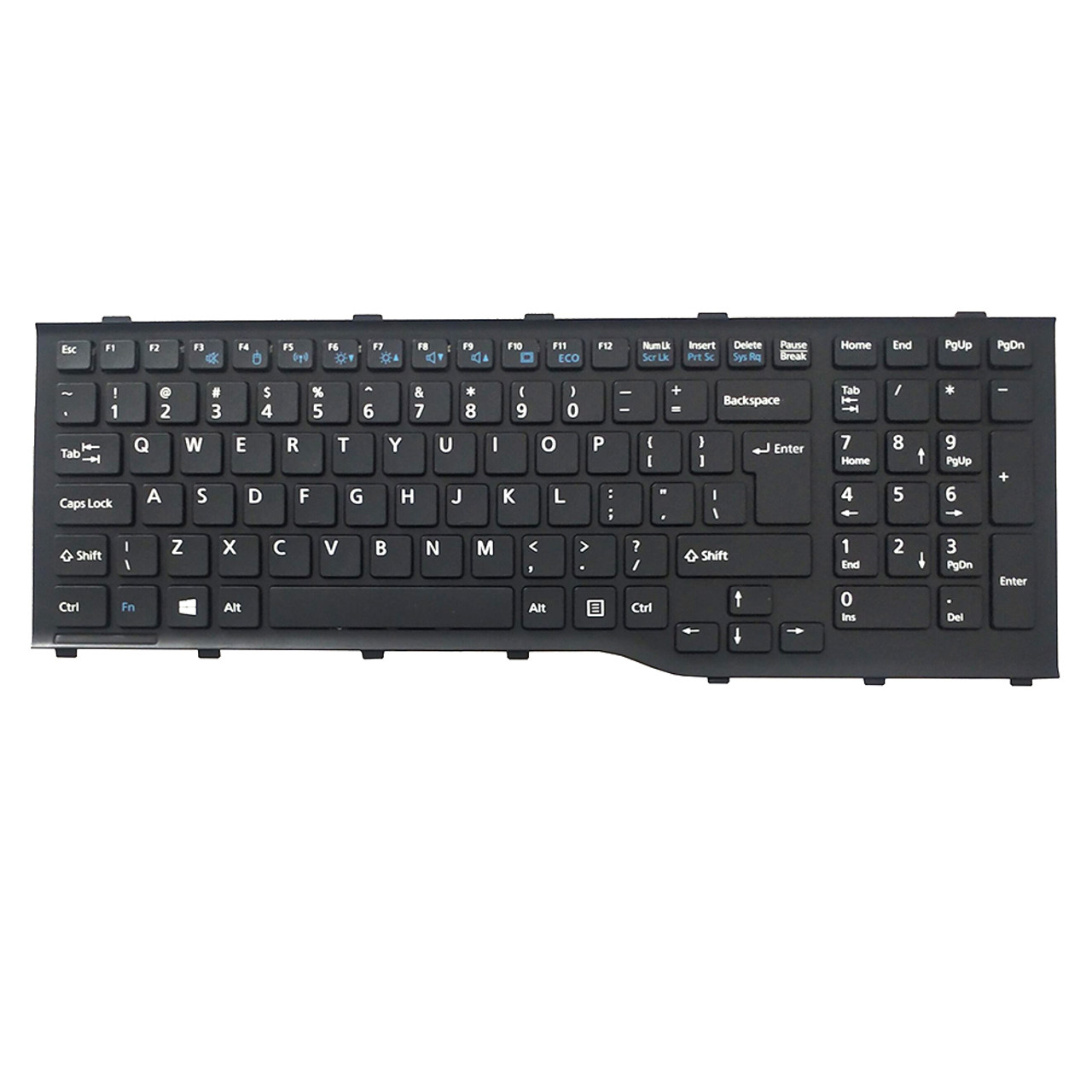 Laptop Keyboard For Fujitsu LifeBook A532 AH532 A562 AH562 N532 NH532  English US Black With Frame Big Enter New