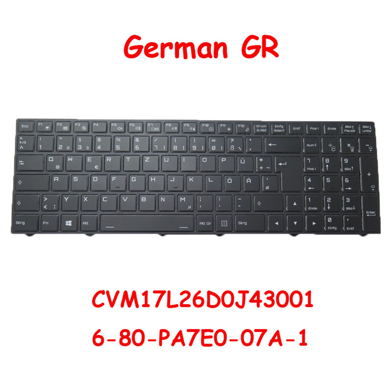 LED PER KEY Laptop Keyboard For CLEVO CVM17L26D0J43001 680PA7E007A1