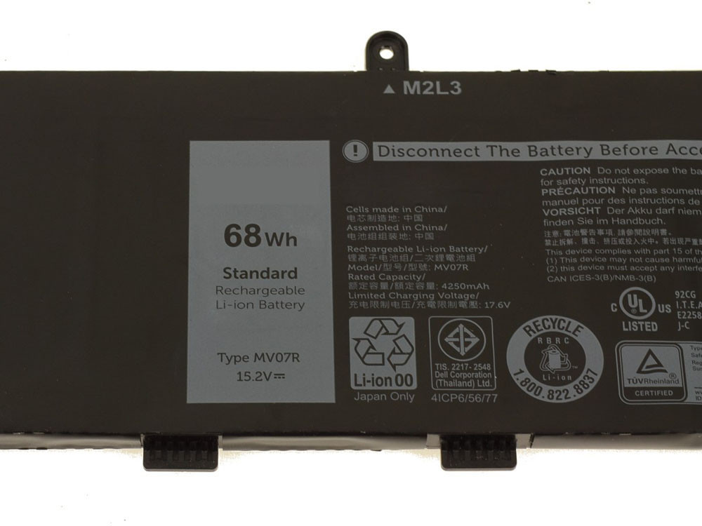 MV07R Laptop Battery Replacement for Dell G3 15 3500 3590 3700 3790 G5 5500 5505 SE Series JJRRD 0JJRRD 266J9 72WGV W5W19 P89F MVO7R PN1VN M4GWP MV07R