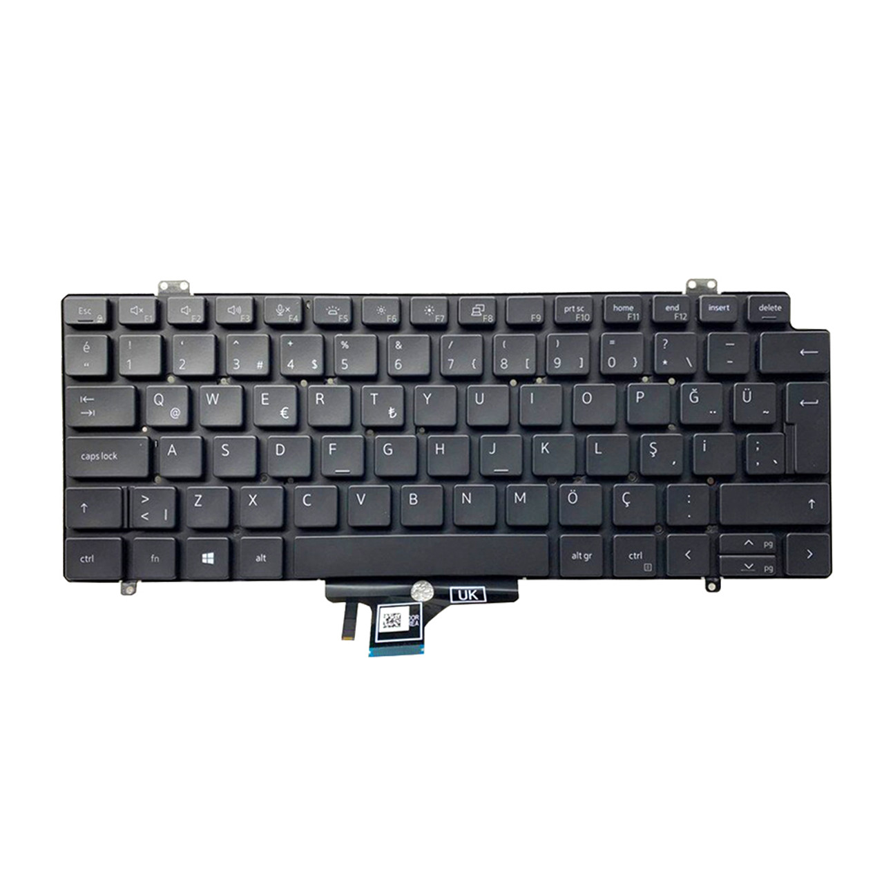 Laptop Keyboard For DELL Latitude 7410 Chromebook Turkish TR