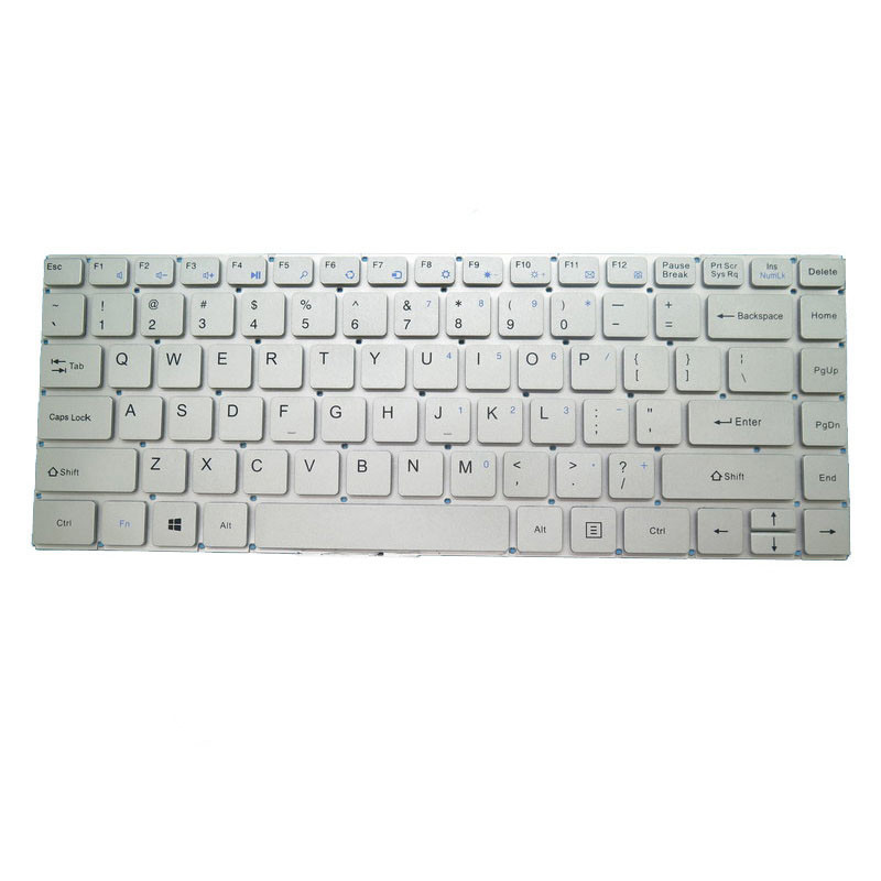 Laptop Silver Replacement Keyboard For Insys FlexBook WH9-133A9 English ...