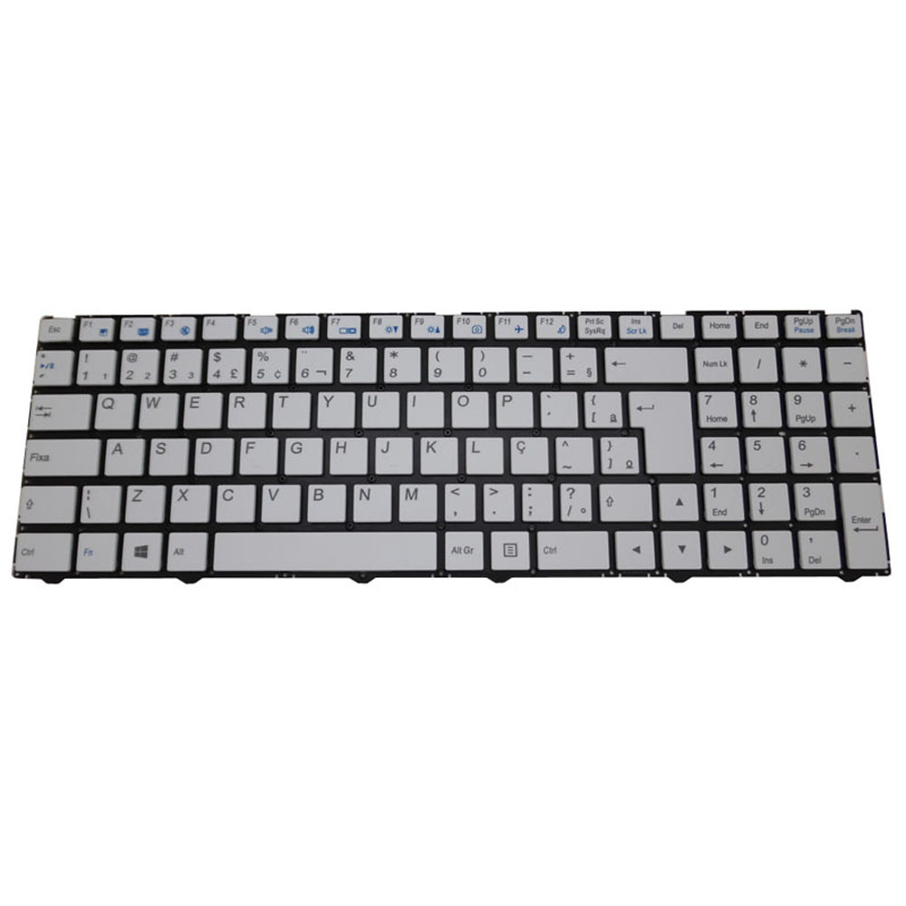 White Laptop Keyboard For BTO 15CL32 N650DU Brazilian BR No Frame New ...