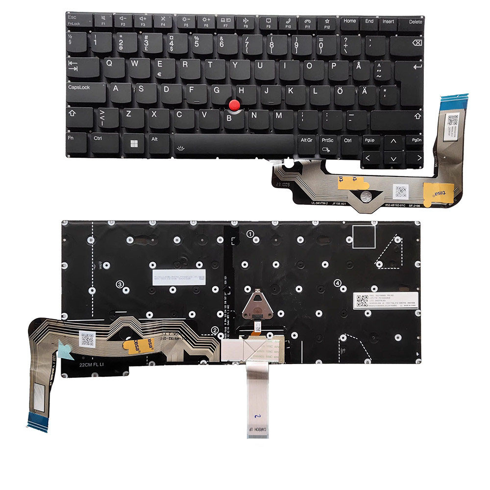 Laptop Keyboard For Lenovo ThinkPad E14 Gen 6 Sweden SD With