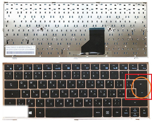 Laptop Keyboard For Gigabyte P34G P34G V2 P34G V7 P34K V3 P34K V5 P34K V7 P34W V3 P34W V5 P34F V5 United States US With Silver Frame And Backlit Big Carriage Return