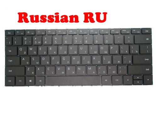 Laptop Keyboard For HUAWEI MateBook WRT-W19L WRT-W29L HN-W19L HN-W19R Russian RU Black With Backlit