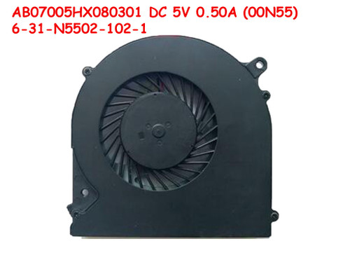 Laptop CPU FAN For CLEVO N850 DFS551205WQ0T FH22 AB07005HX080301 (00N55) 6-31-N5502-102-1 DC5V 0.50A 