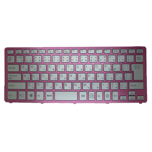 Laptop Keyboard For SONY For VAIO SVF14N Series SVF14N19DJP SVF14N29EJP SVF14N1A1J SVF14N2A1J 9Z.NABBQ.A0J 149264571JP Japanese JP Silver With Pink Frame Without Backlit New