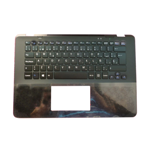 Laptop Palmrest For SONY VAIO SVF14A SVF14A15ST SVF14A1C5E SVF14A1M2E SVF14A1S9R 5JGD5PHN050 black with Spanish SP Keyboard upper case 95%new
