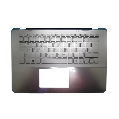 Laptop Palmrest For SONY VAIO SVF14A SVF14A15ST SVF14A1C5E SVF14A1M2E SVF14A1S9R 5JGD5PHN040 V141106CK1 SV Silver with Slovenian SL keyboard upper case 95%new