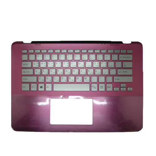Laptop Palmrest For SONY SVF14A SVF14A15CK 5JGD5PHN0B0 Pink With Korea KR Backlit keyboard Upper Case 95%New
